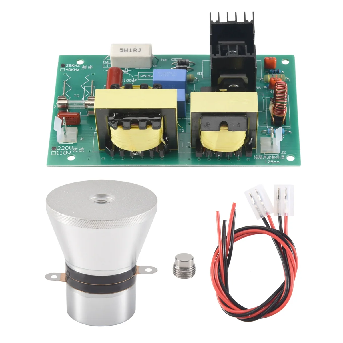 HOT 100w 28khz Ultrasonic Cleaning Transducer Cleaner High Performance +Power Driver Board 220vac Ultrasonic Cleaner Parts