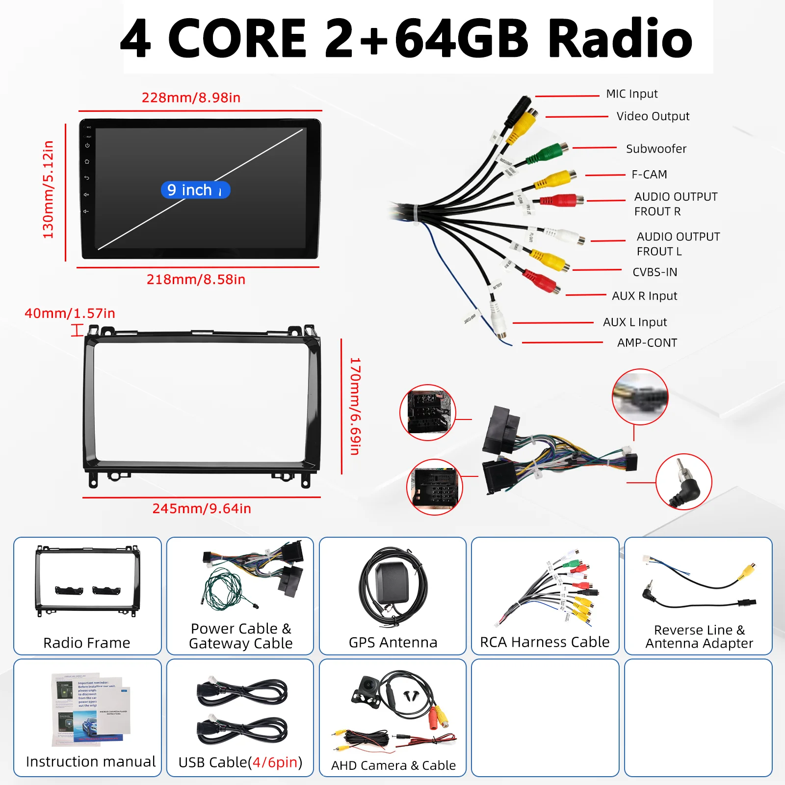 MOPECT Android 15 voor Benz Sprinter Volkswagen Crafter 2006 - 2016 Android autoradio multimediaspeler GPS stereo CarPlay