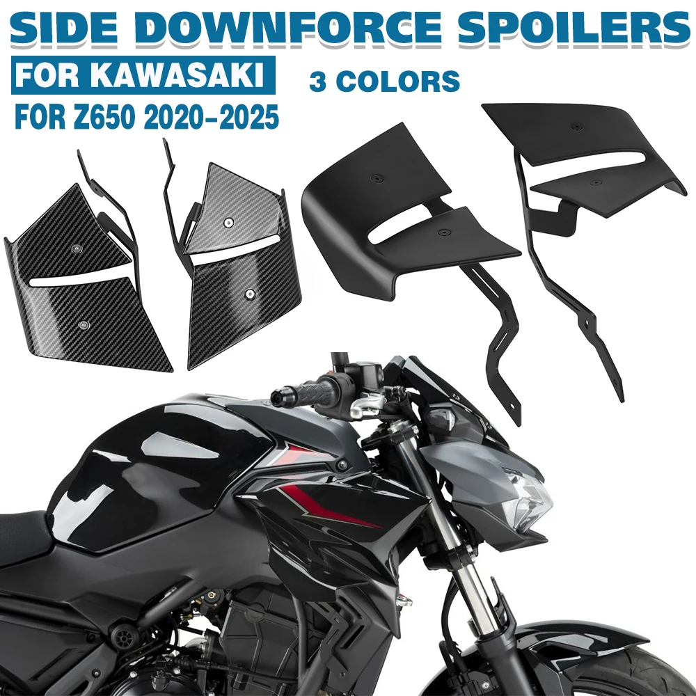 For KAWASAKI Z650 Z 650 20-25- Motorcycle Sport Downforce Naked Forntal Spoilers Aerodynamic Wing Deflector winglet Accessories