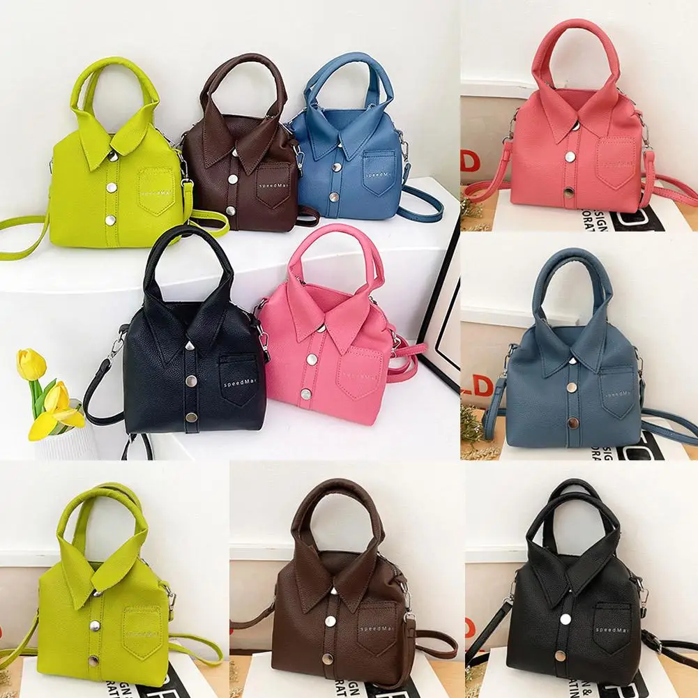 

Korean Fashion Crossbody Tote PU Square Compact Shoulder Minimalist Shirt Bag Zipper Unique Design Party Bags For Women A3Q2