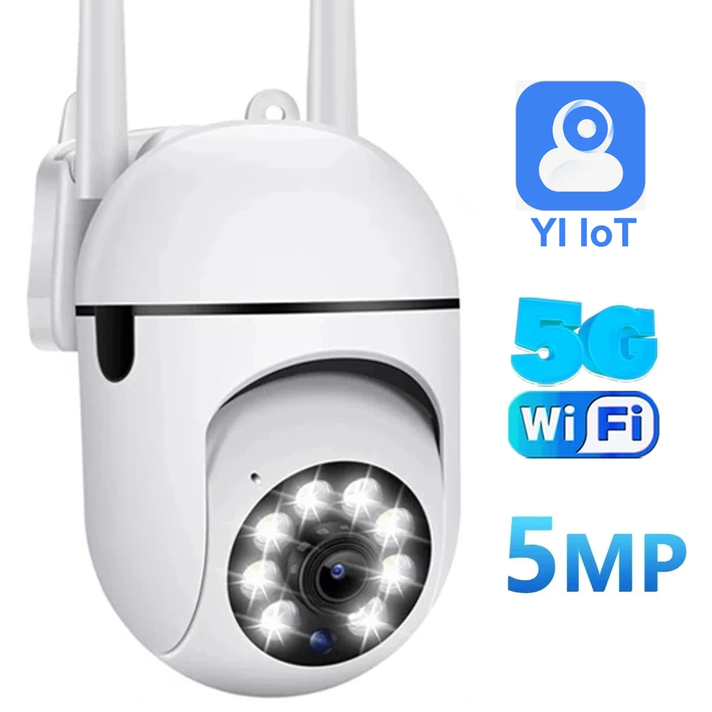 Minicámara de vigilancia CCTV con visión nocturna a Color, Monitor de bebé, 5G, 5MP, WiFi, IP, Audio, PTZ, seguimiento de Ia