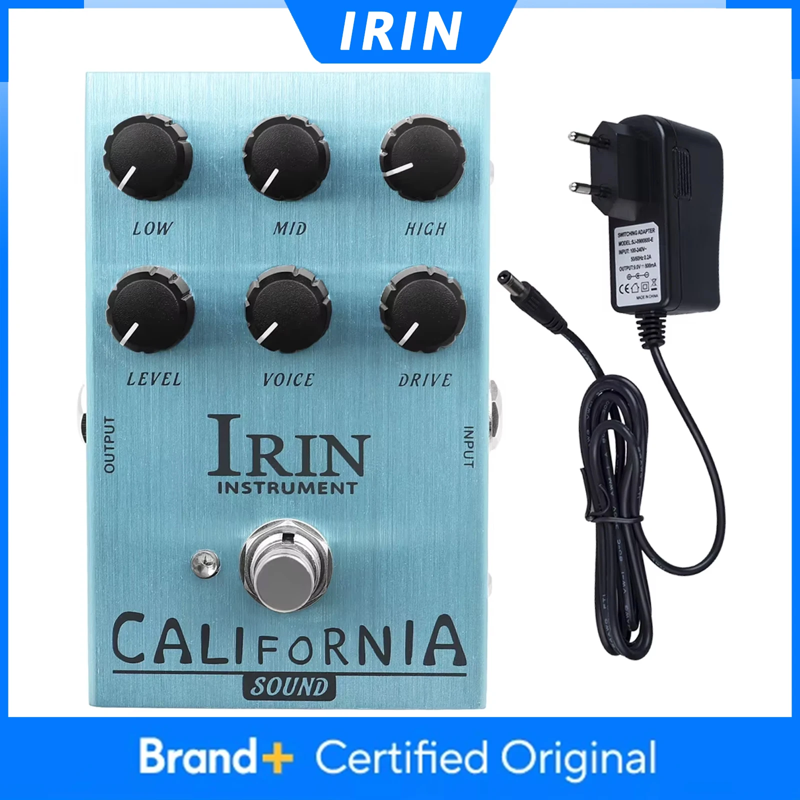 

Гитарная педаль IRIN AN-32 CALIFORNIA SOUND: Эффект овердрайва, симулятор усилителя, акцент на рок-тембры, аксессуары для электрогитары