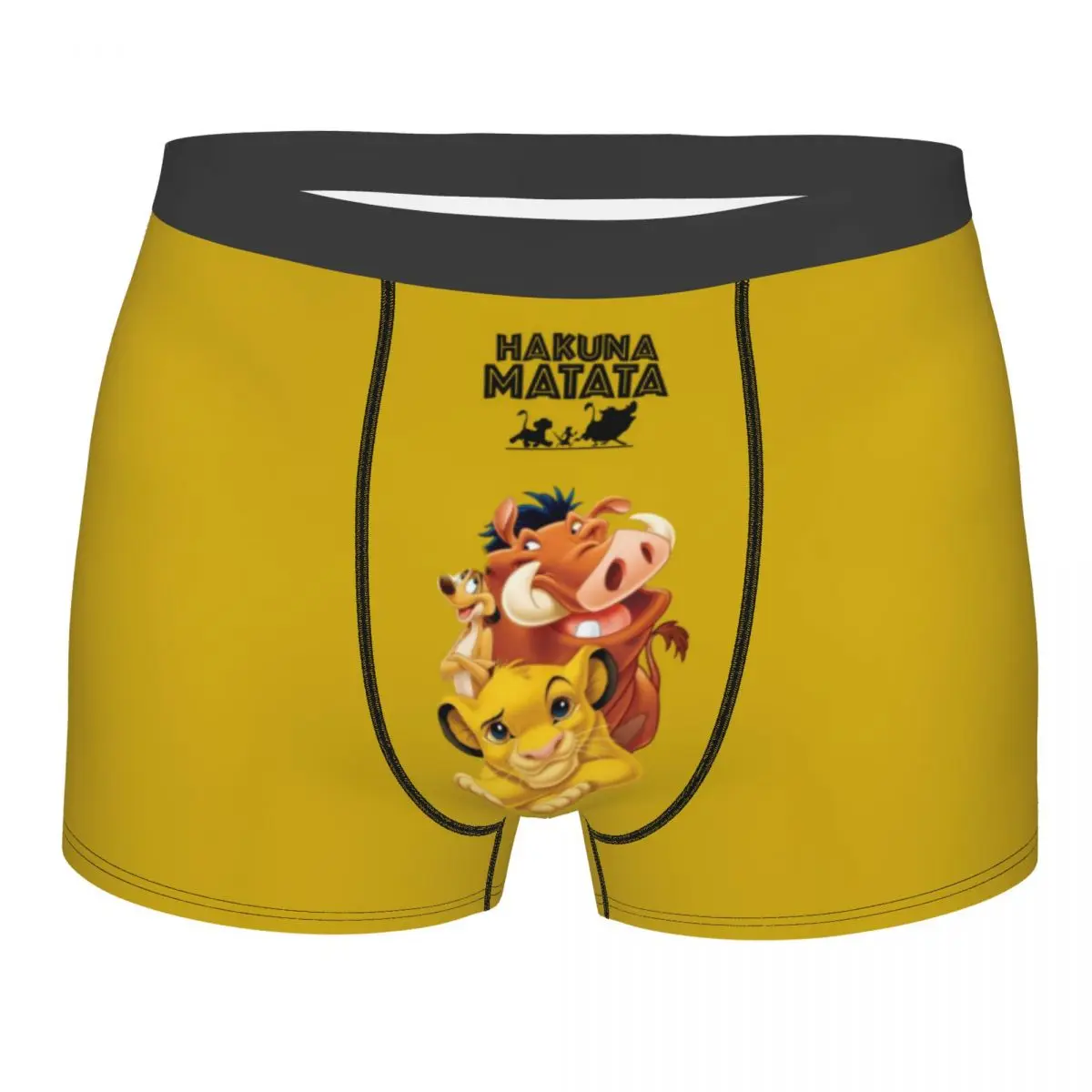 Custom Simba Pumbaa The Lion King Boxers Shorts Mens Hakuna Matata Briefs Underwear Novelty Underpants