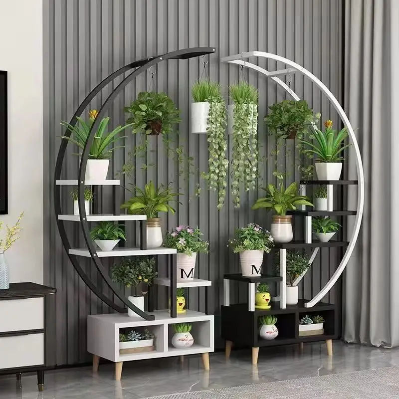 Pot de salon à fleurs, écran simple et moderne, support de balcon du sol au plafond, fleur d'intérieur