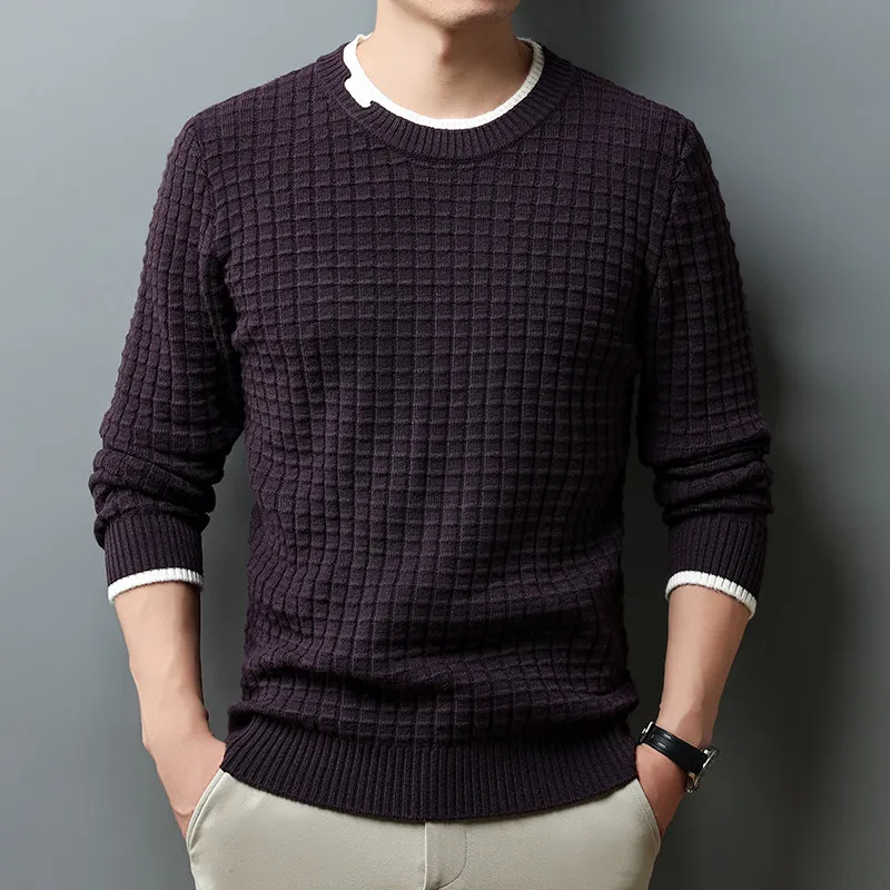 

Зимний мужской круглый трикотаж Ne 2029, молодежный модный универсальный высококачественный повседневный трикотаж Long Sve, дышащий