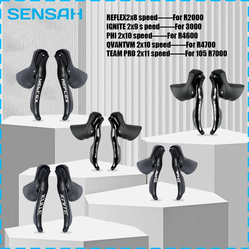 

SENSAH Road Transmission Derailleur 2*8S 2*9S 2*10S Hand Change Straight Mount/Clamp Ring Front Dial Rear Dial R2000 R3000 R4600