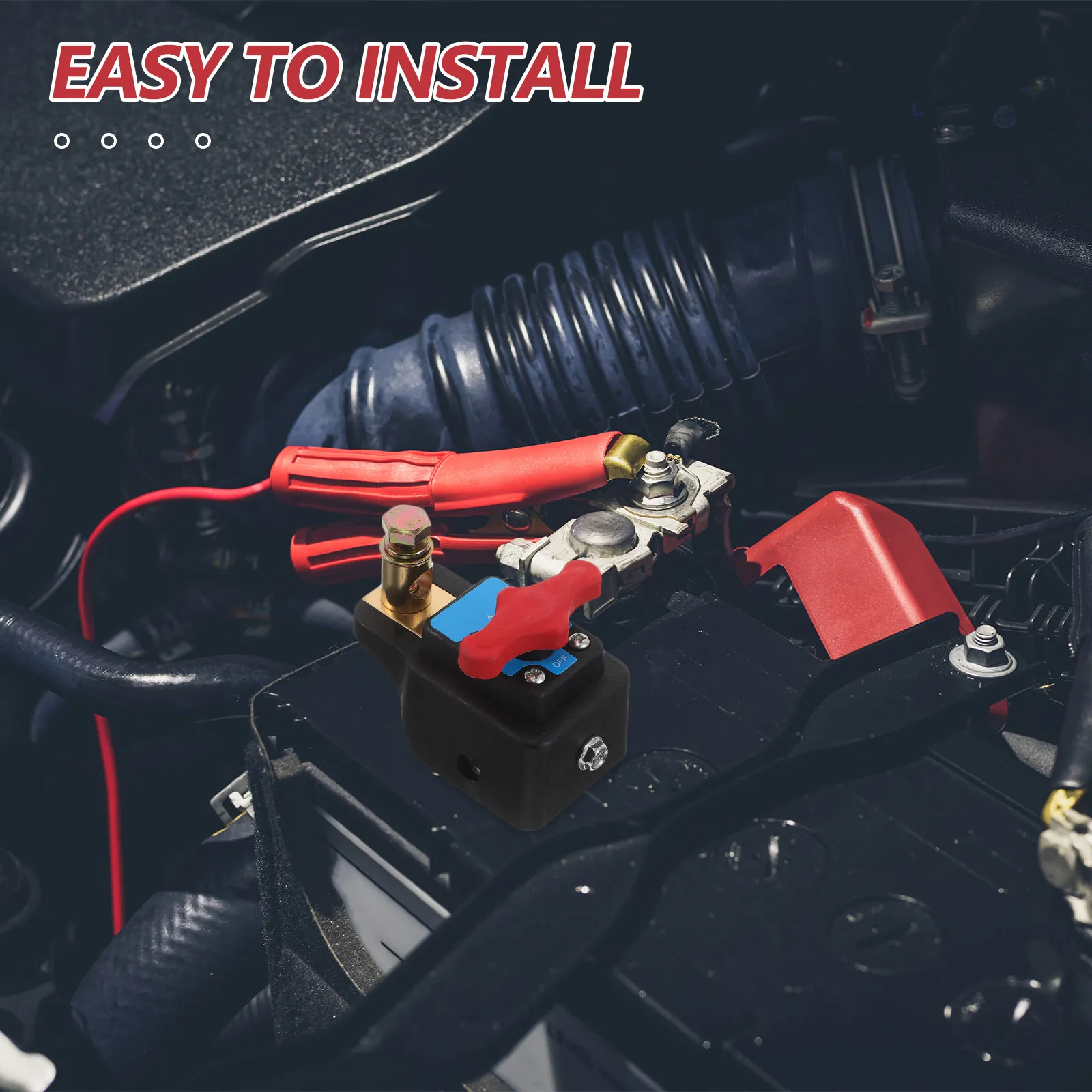 Heavy Duty Battery Quick Disconnect Switch - Side Post Automotive Cut Off Isolator for Truck Tractor Loader Vehicles - Extended