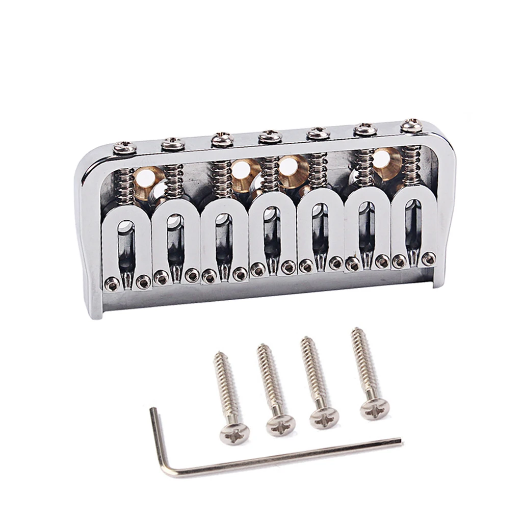 chrome-7-string-guitar-bridge-recessed-sides-for-electric-guitar-fixed-bridge-replacement-parts