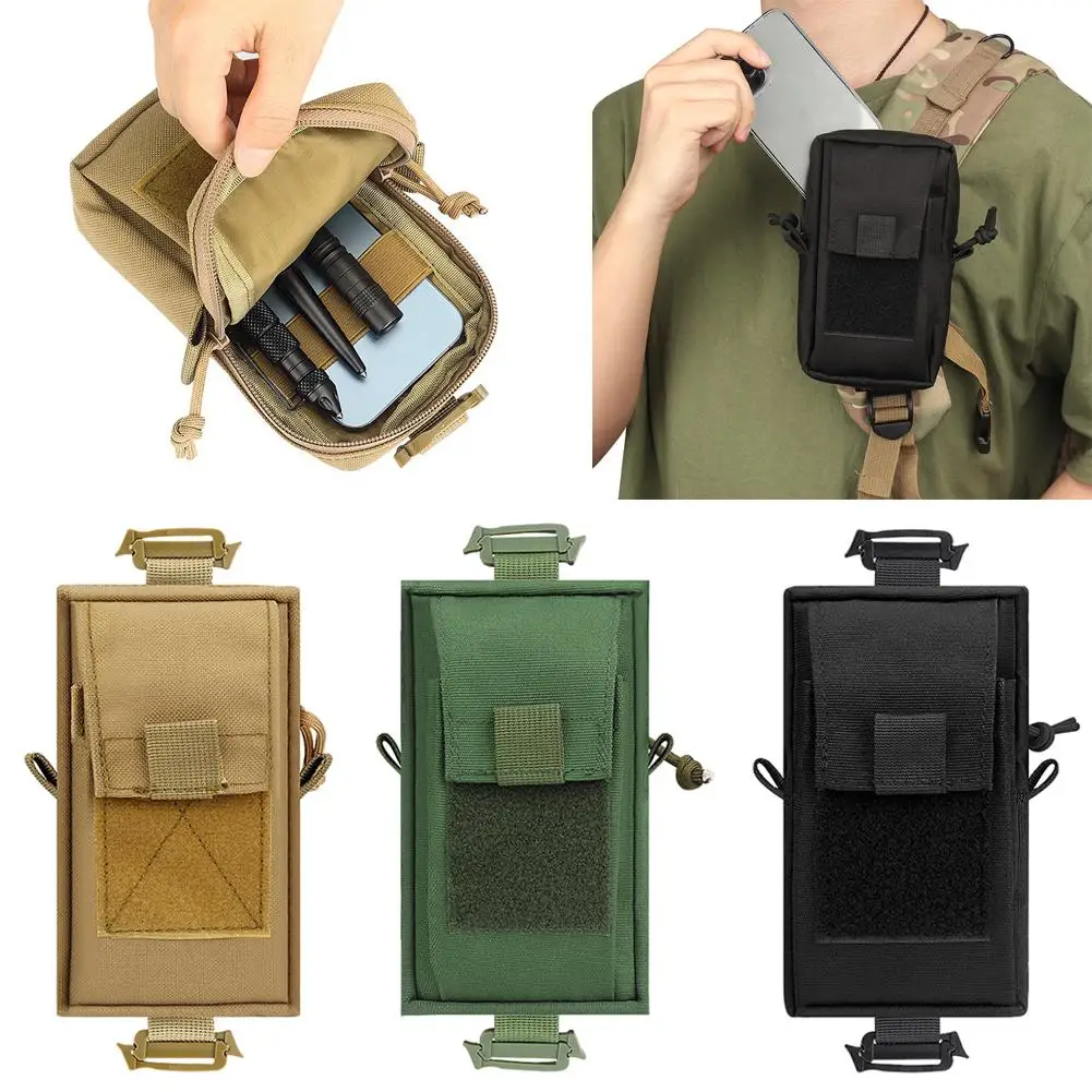 Shoulder Strap Pack Outdoor EDC Tool Bag 1000D Nylon Accessory Backpack Multifunctional Pack Phone Mobile Pouch J7F5