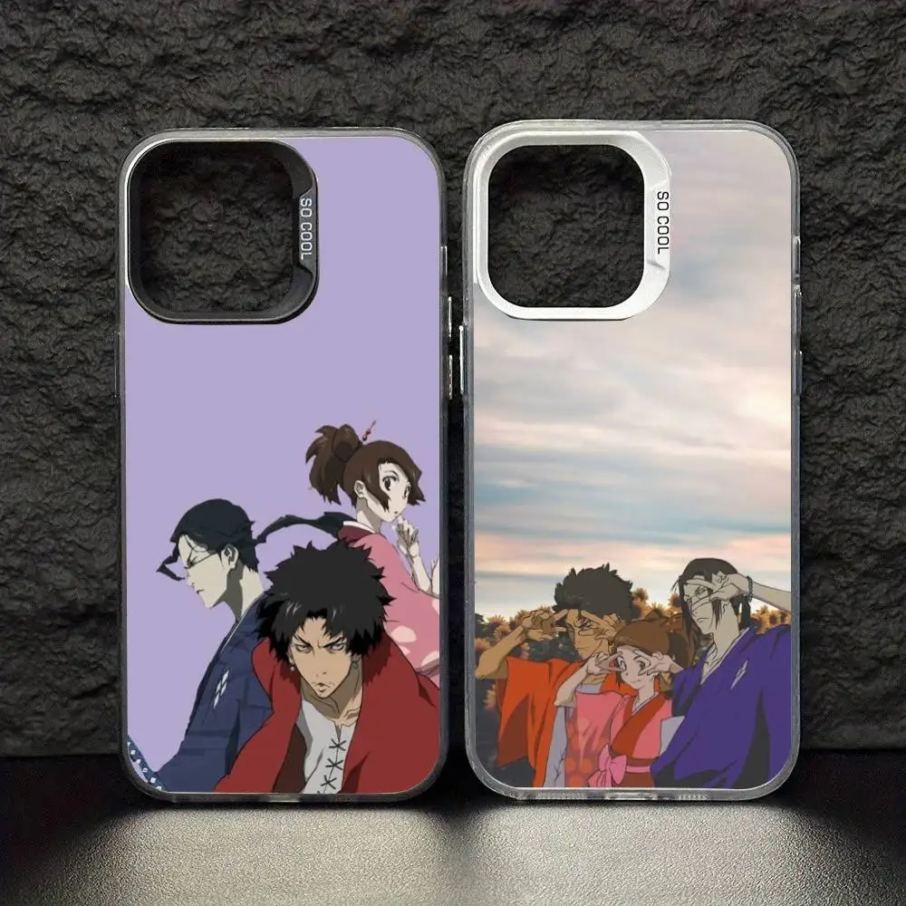 

S-Samurai C-Champloo Phone Case For iPhone 17 16 15 14 13 12 11 Pro Max Plus Silver Matte Black Cover