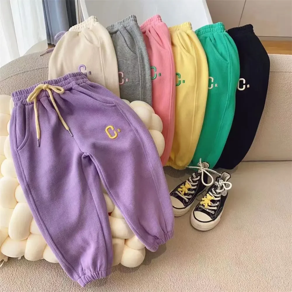 

Girls Sports Pants Spring and Autumn Styles Casual Small and Medium-sized Childrens Leggings New Sports Girls Pants