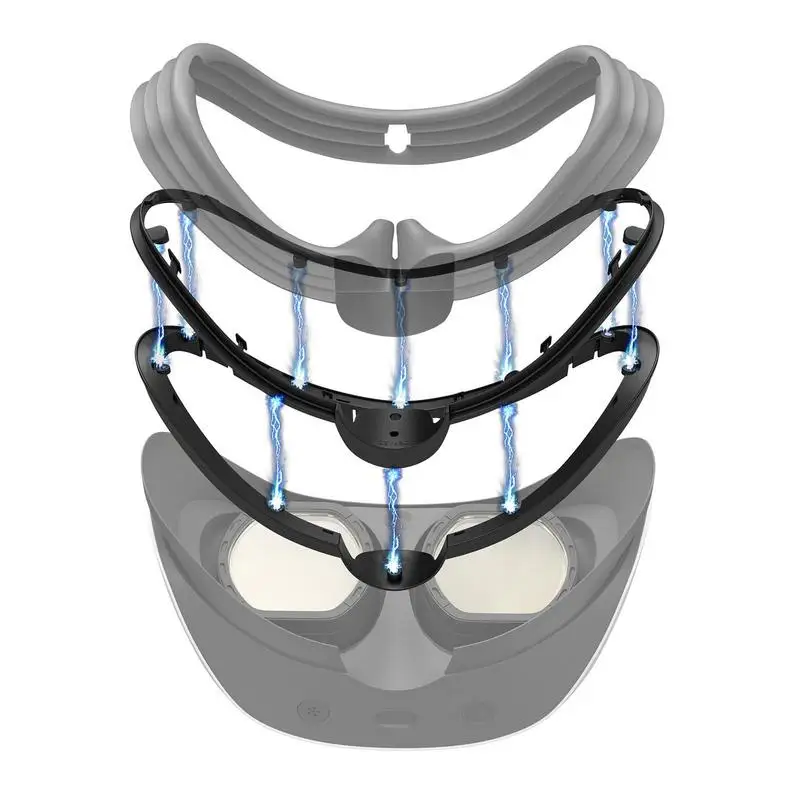 Ochraniacz na twarz dla Ps Vr2 osłona obiektywu osłona anty-przeciw zarysowaniom pierścień Psvr2 akcesoria magnetyczne ochraniacz na okulary czarny