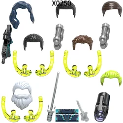 The Action Figures Weapons Pants Hair Parts Model Blocks MOC Bricks Set Gifts Toys For Children X0250