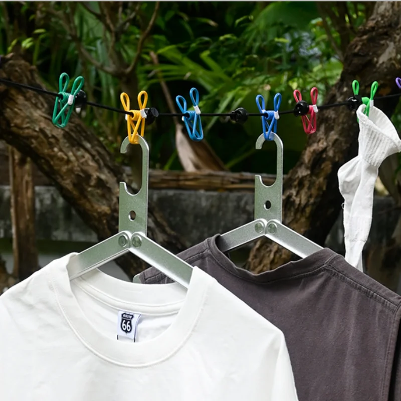 

Portable Ultra Light Folding Clothes Hanger Outdoor Camping Travel Self Driving Travel Anti Slip Clothes Hanger