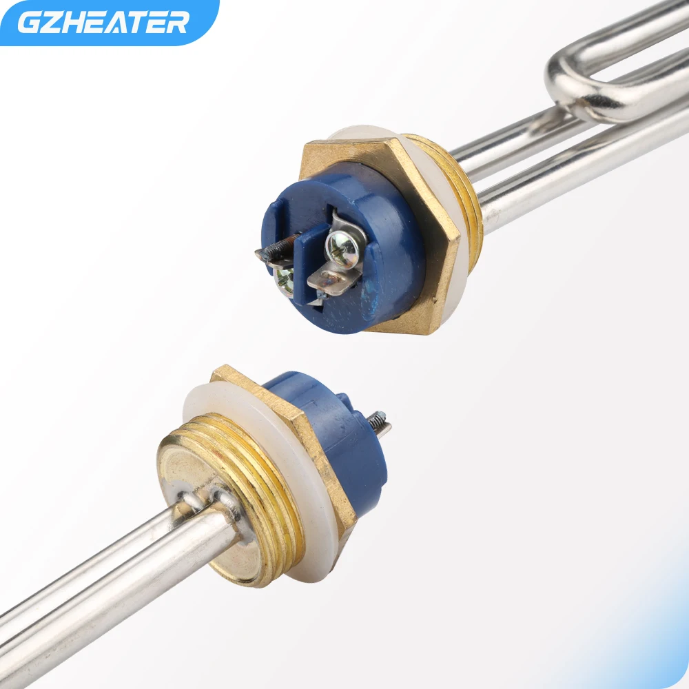 GZHEATER 3KW 220V 접이식 태양열 온수기 파이프 DN25 1 인치 BSP 스레드 전기 히터 용 스테인레스 스틸 가열 요소