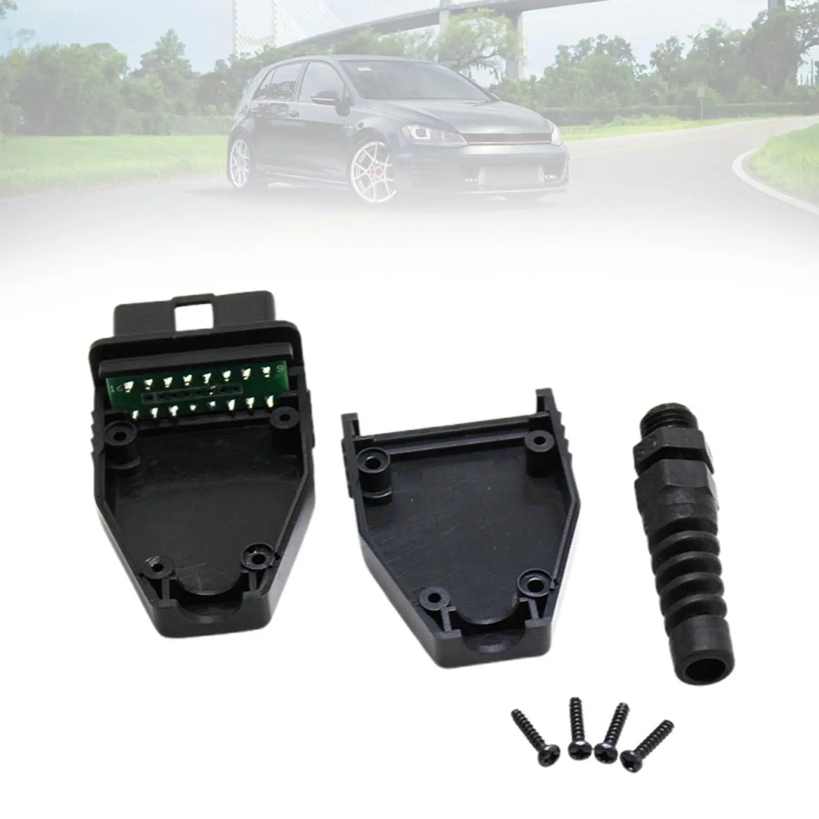 

OBD2 16-контактный разъем адаптера OBD II Адаптер простых аксессуаров для установки