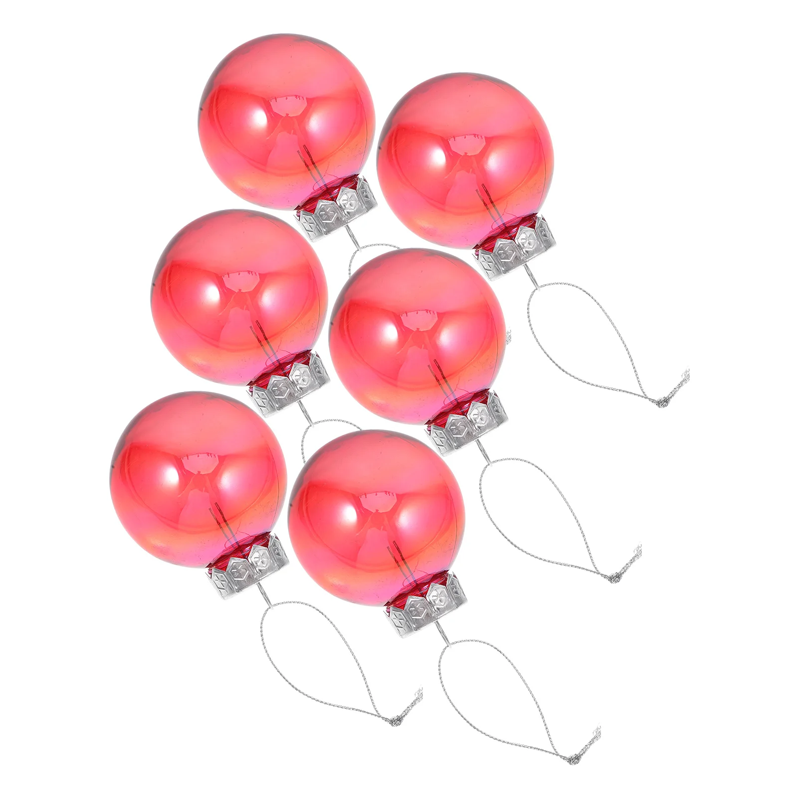 

6pcs Shatterproof Christmas Ball Ornaments Hanging Tree Decorations Plastic Filling Balls Holiday Party Crafts Festive Decor