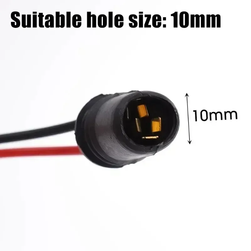 DC12V T10 W5W 147 Socket Marker Instrument Lights Holder Connector Wire Bulb Soft Rubber Harness Replacement Car Accessories