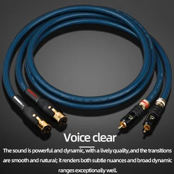 ATAUDIO Hifi XLR Female to RCA Male Cable G5 Silver-Plated 2 RCA to 2 XLR Cable