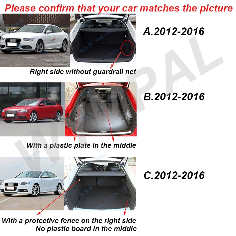 

Car Trunk Mat For Audi A5 Sedan/Sportback 4-Door 2012 2013 2014 2015 2016 Cargo Liner Carpet Interior Accessories Cover