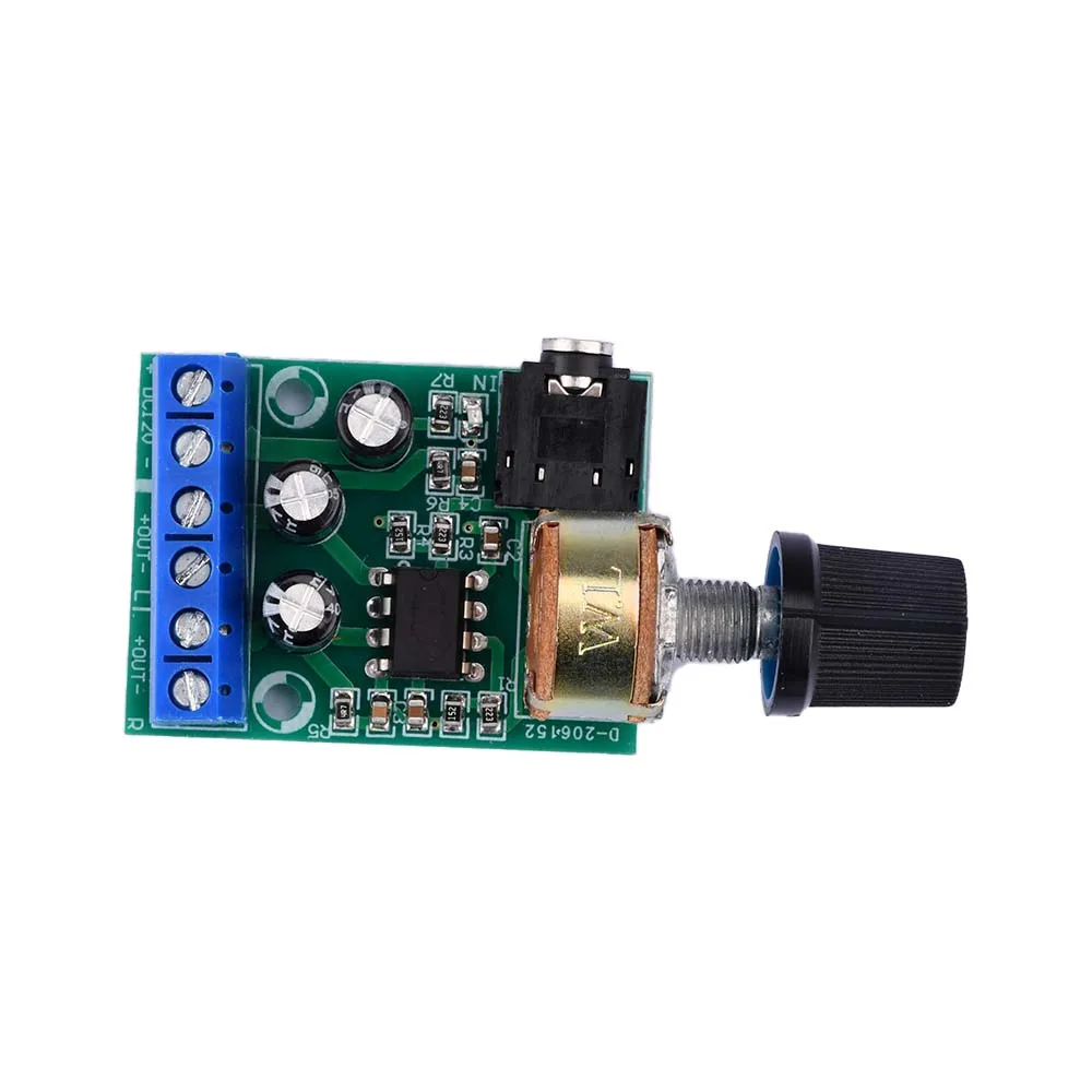 TDA2822 TDA2822M Amplifier Board DC 1.8V-12V 2.0 Channel Stereo Mini AUX Audio Amplifier Module AMP with 50K Ohm Potentiometer