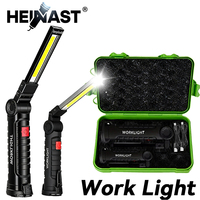 USB Flashlight Rechargeable Torch Tool Gifts for Men LED Work Light with Magnetic Base 5 Modes for Home Outdoor Camping