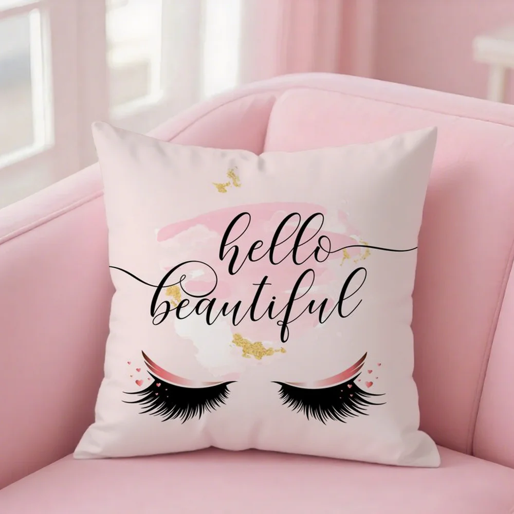 

Наволочка Ins Style Beauty Makeup Eyelash Peach Skin, квадратная наволочка для дивана, для домашнего использования