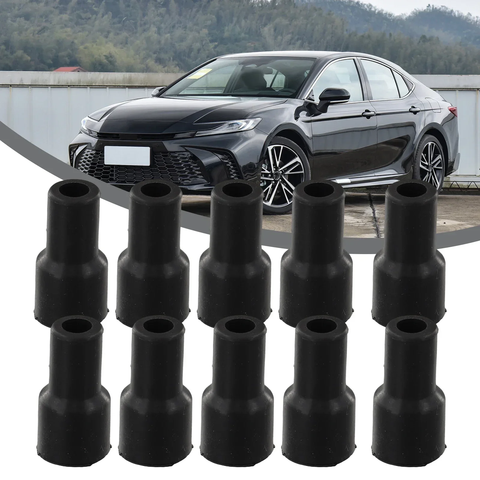 ~10Pcs Spark Plugs Cap Connector Ignition Coil Coils Plug Tip Cover Rubber 90919-11009 90919 11009 For Toyota 1Yaris VIOS 1CAMRY