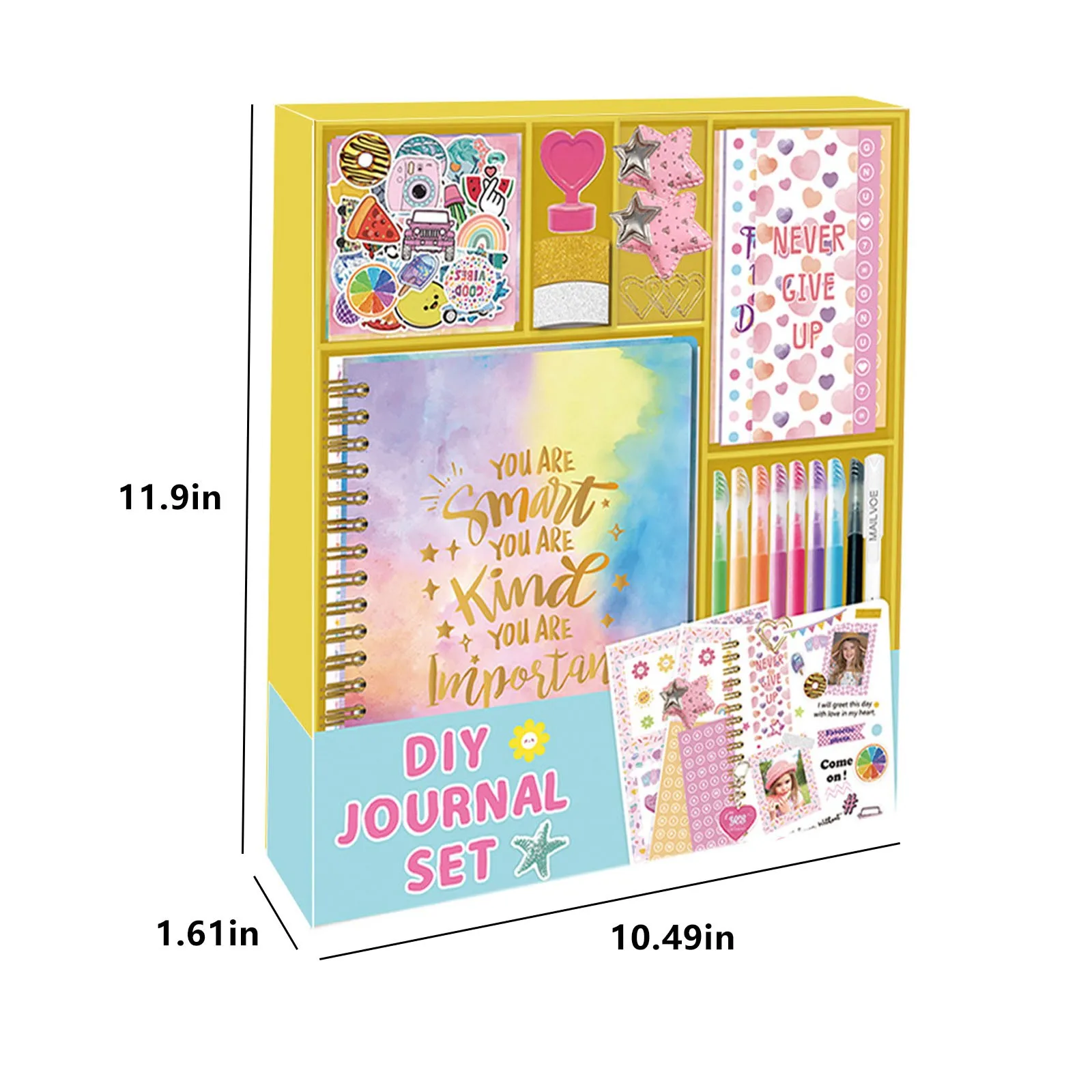 Girls DIY Journal Set - DIY Journal Set For Teen Girls Stationery Set Scrapbook And Journal Supplies Set