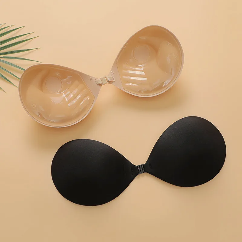 Soutien-Gorge Auto-Adhésif Invisible en Silicone pour Femme, Autocollants de Poitrine, Coussretours Sexy Sans Bretelles, Été