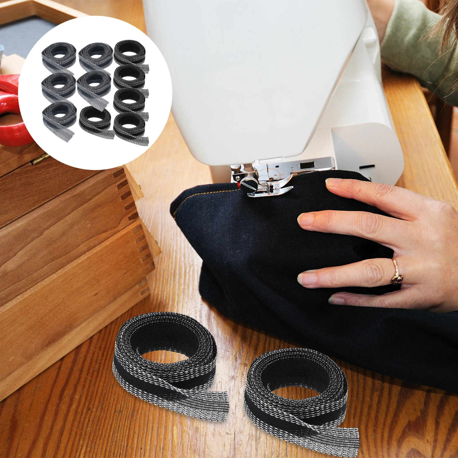 

6 Rolls on Hemming Tapes High Quality Cloth Straps Long Size DIY Iron On Hemming Tapes Accessories Pant Tailor Durable Storage