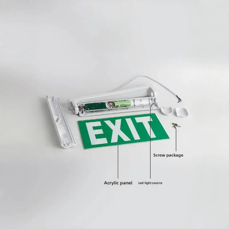 Three Proof Fire Emergency Lighting Stairs Corridors Emergency Evacuation Signs 85-265v Led Automatic Charging Emergency Lights
