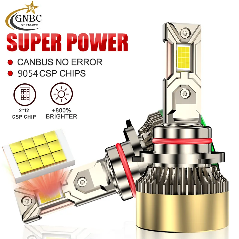 

2pc H7 H11 H4 LED car Headlight Bulbs H8 H9 9005 HB3 9006 H1 HB4 9012 HIR2 9054 CSP CHIP 6000K 12V 24V Canbus Car Lamp Fog Lamp