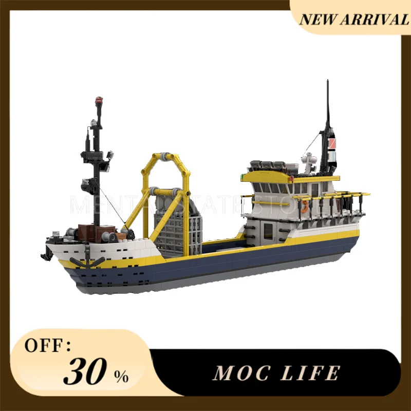 

[960PCS] Customized MOC Shellfish Dredge Creative Building Blocks Set STEM Educational Toys DIY Construction Model Kit Birthday