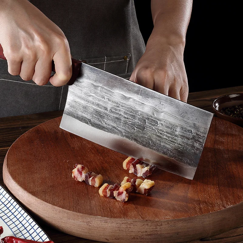 Hand Forged Chinese Slicing Knife Kitchen Cleaver Butcher Knife Meat Vegetable Sushi Cutting Filleting Knife Chef Cooking Cutter - view 3