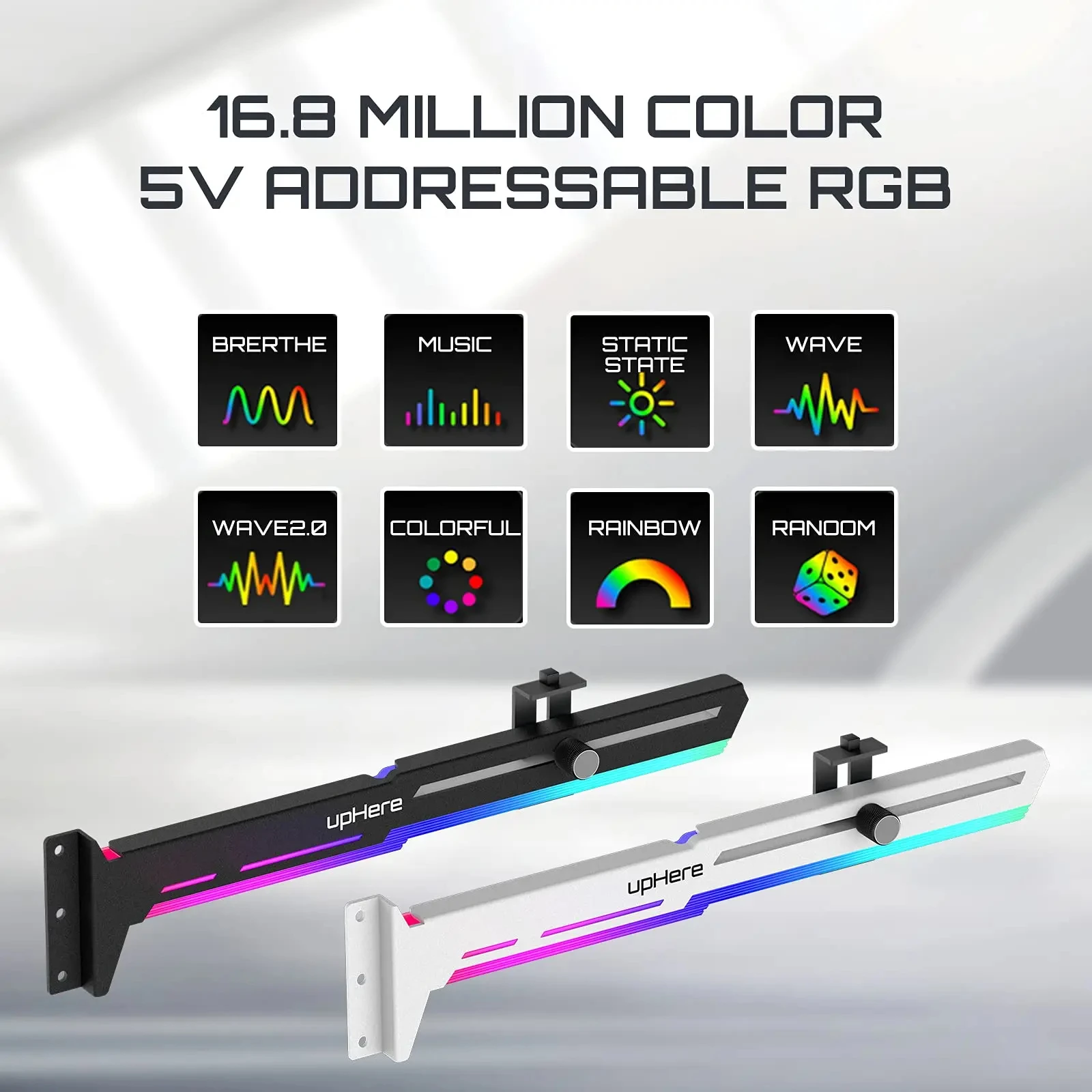 

RGB Graphics card bracket 5V 3PIN ARGB AURA SYNC Computer Graphics Card GPU Support Video Card sag Holder Height Adjustable