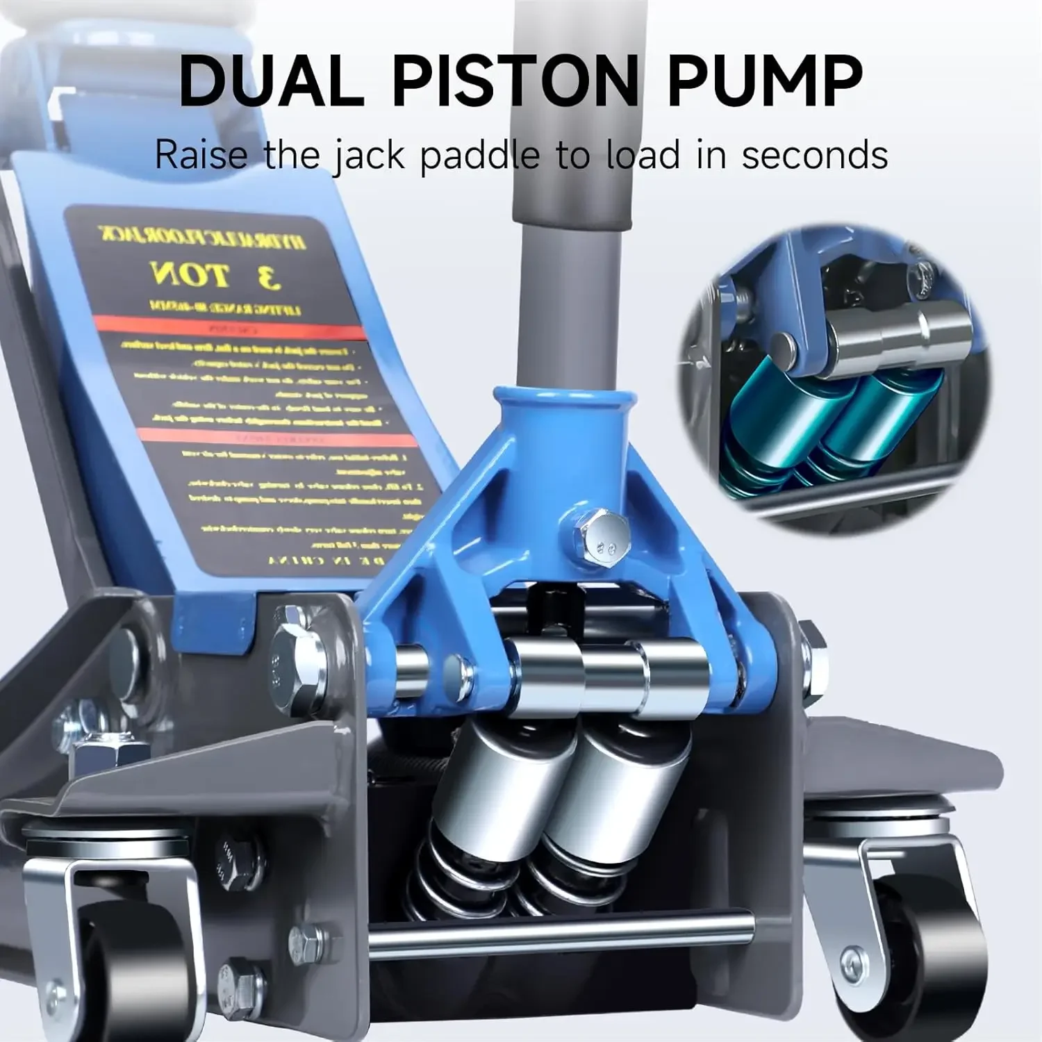 

[Discounted Price, Hot Sale!]Floor Jack with Lifting Range:3.15-18.31",3 Ton Capacity with Durable Carbon and Steel,Low-Profile