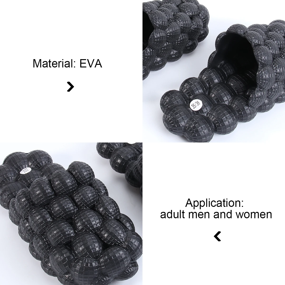 

1 Pair Summer Slippers For Men Women Personality Bubble Sandals Non-Slip Comfortable Home Household Sandal Durable Soft Indoor