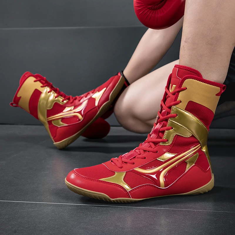 Lexsan Boxing Boots – Leather upper, breathable lining, anti-slip pivot outsole, ankle support. Built for the ring.