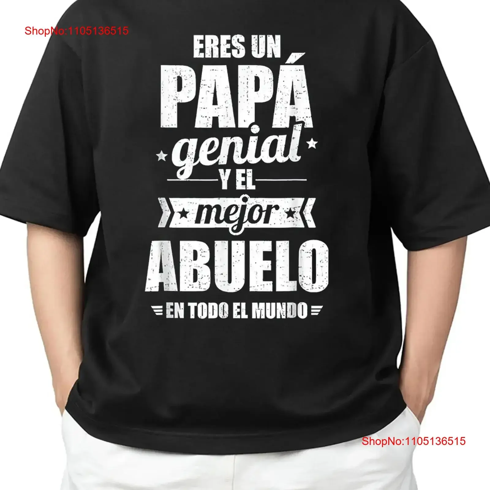 Genial Y El Mejor Abuelo En Todo Mundo T Shirt Chill Everyday Style S 4XL vintage Washed Top For Everyday Wear Comfortable Soft
