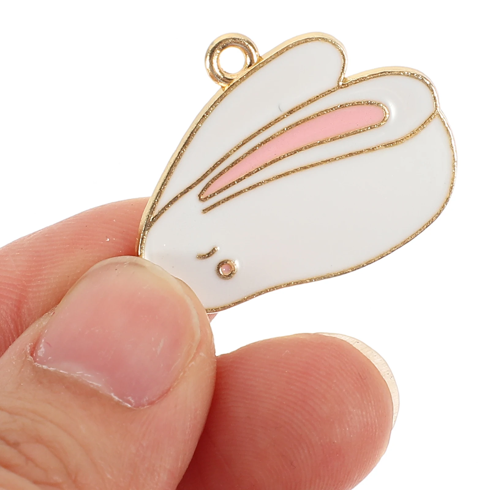 

20 Pcs Alloy Necklace Pendants Rabbit Shaped naments Durable H made Accessories for Crafts Wedding Decorations
