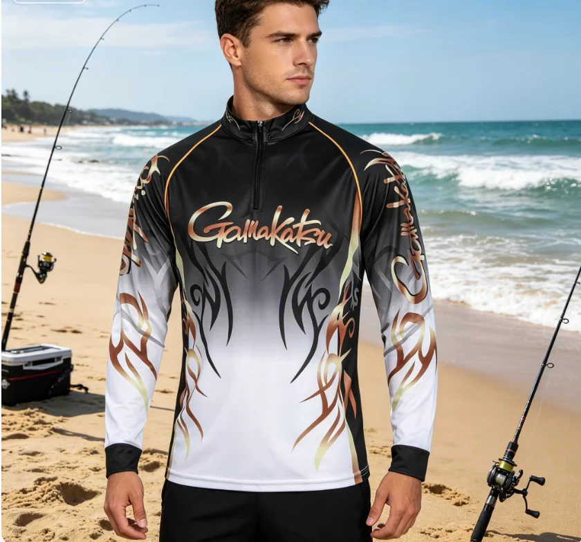 

Fishing Shirts Outdoor Sport Quick Dry Mens Fishing Clothes Plus Size Anti Uv Cycling Fishing Clothing