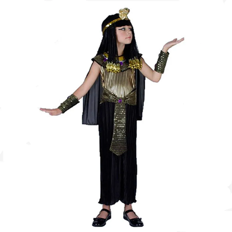 Carnival Egypt Princess Costumes New Year Egyptian Pharaoh Cosplay Masquerad Kids Girls Costume Cleopatra