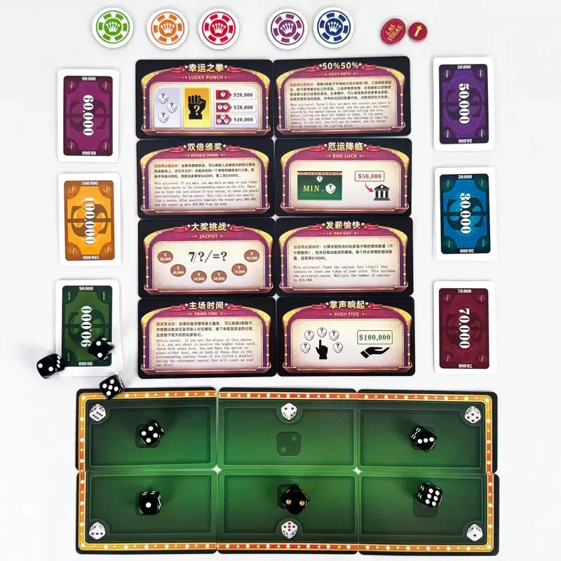 بطاقات ألعاب LAS VEGAS Board لعبة تجميع غير رسمية متعددة اللاعبين النسخة الإنجليزية الصينية #3