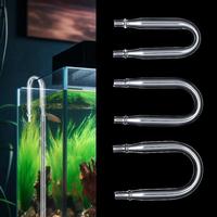 Aquarium Air Pipe Connector U Shaped Pipe Fish Tank Co2 Oxygen Tube Check Valve Glass Tube for Co2 Diffuser Air Pump Accessories