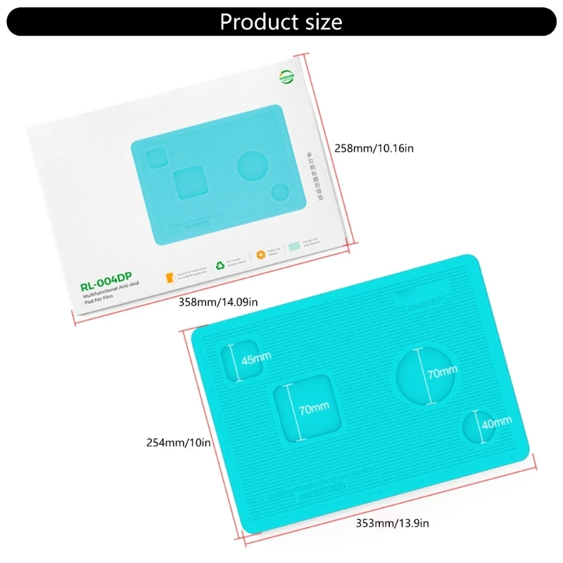 Almofada antiderrapante silicone Q1W2 para manuseio seguro dispositivos, smartphones, tablets, câmera