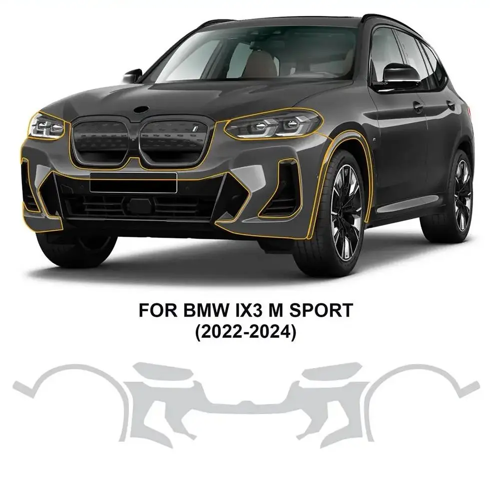 

For BMW iX3 M Sport 2022-2024 TPU Paint Protection Film Self-Healing Clear Bra Pre-cut PPF Kit Car Body Anti-Scratch Resistant