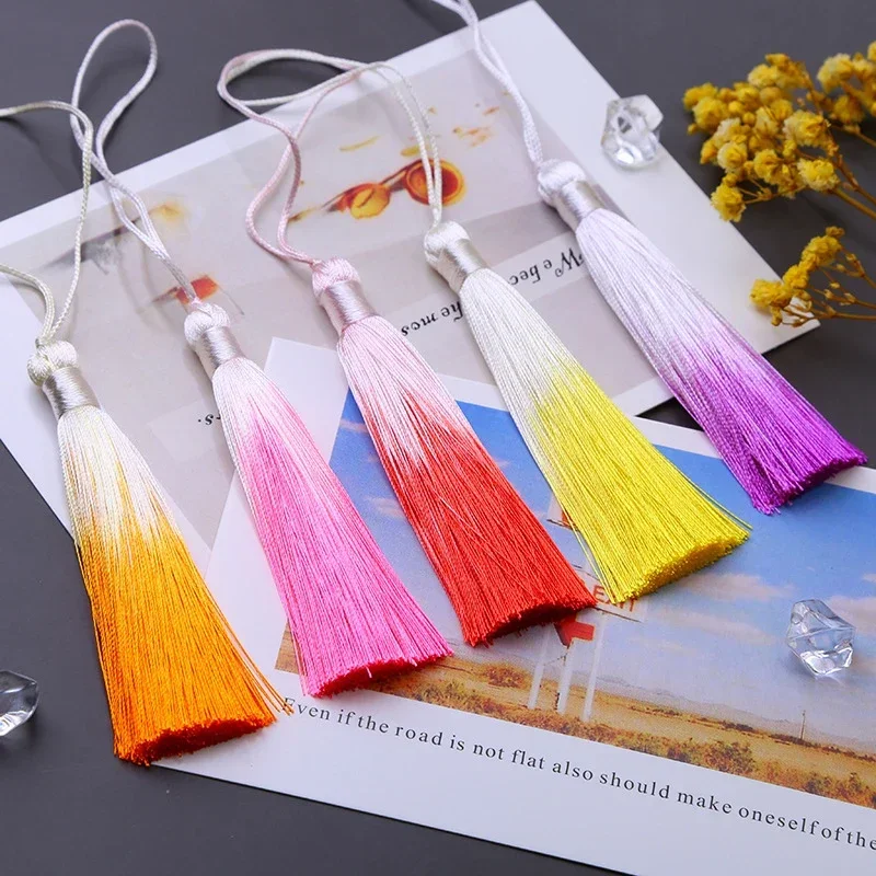 2-10 sztuk/paczka 8cm frędzle gradientowe na biżuterię/akcesoria do kolczyków Handmade narzędzia DIY Craft Tassel akcesoria do szycia