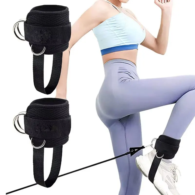 1 szt. Trener siły nóg Zapięcie Fitness Pierścień na stopę Klamra na kostkę Pasek na kostkę Rozciągliwa opaska oporowa Ciągnij sznurek Akcesoria — zdjęcie 6
