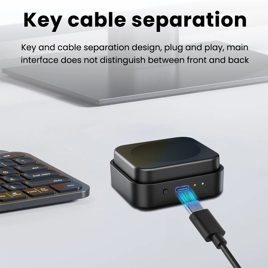 Universal Tri-Mode Office Gaming Keyboard Custom Shortcut Keys Design Volume Adjust Buttons Compatibility with Windows and Mac